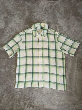 Kith Boxy Collared Overshirt Men’s Medium In Apex Button Up Shirt Multicolor
